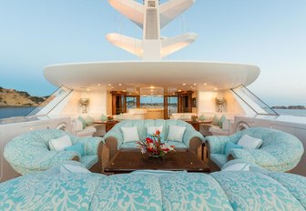 The sundeck of luxury yacht CALLISTO