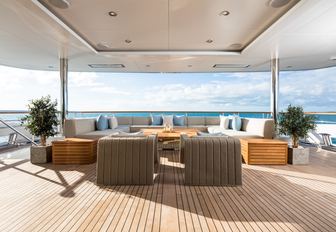 Superyacht charter ARTISAN exterior deck space with seating