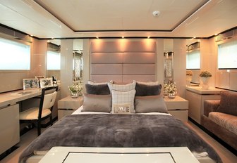 chic master suite aboard charter yacht SEALYON 