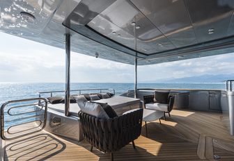 Main deck aft on charter yacht SANDS