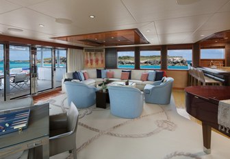 a fomal social area located on the main salon aft of charter yacht time for us