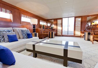 Main salon on luxury yacht ELEMENT