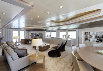 The contemporary interior styling of luxury yacht ULYSSES