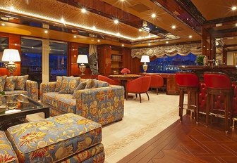 classically styled skylounge aboard motor yacht ULYSSES 