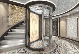 elevator on superyacht elements