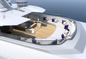 Superyacht charter ANGELIQUE exterior rendering of sun deck