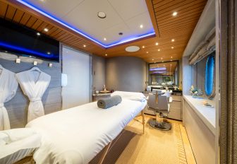 Superyacht charter SALT treatment room with massage table 