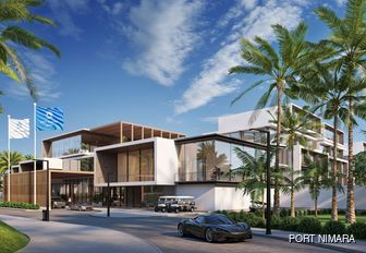 Impression of facilities and exotic car at Port Nimara