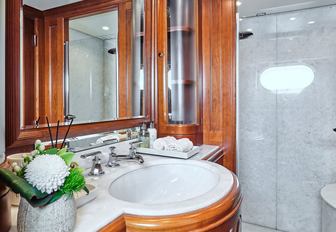 Charter yacht RIVA I ensuite sink unit