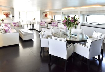 main salon on luxury yacht infinity pacific