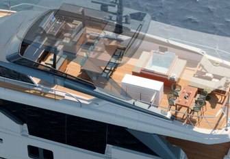 noor ii supeyacht sundeck, as seen from aerial perspective 