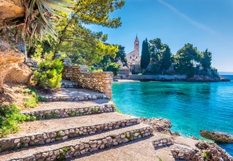 Dominican monastery Bol Brac. / Ancient dominican monastery is landmark in town of Bol, Island of Brac, Croatia.