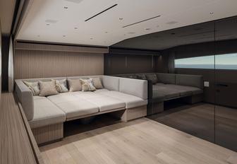 Charter yacht TELL NO ONE convertible dining area/berth