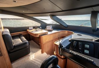 cockpit are on luxury sunseeker charter yacht