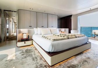 Charter yacht OWO master cabin with central berth