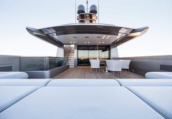 master suite's private terrace on board charter yacht ‘Silver Fast’ 