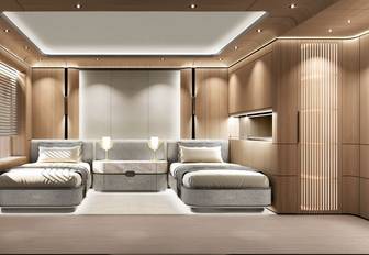 Superyacht charter O'CEANIS twin cabin rendering