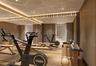 Superyacht charter INDIGO gym with equipment