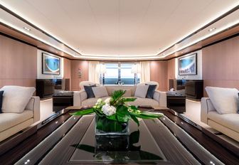 The interior of superyacht O'PTASIA