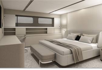 Charter yacht ORIY guest cabin with central berth