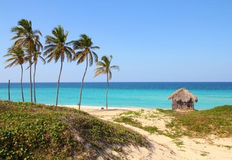 Caribbean beach Playa Megano in Playas del Este, Cuba