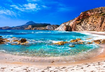 A secluded beach on Milos