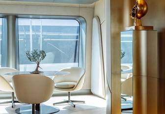 Charter yacht THIS IS IT interior seating area