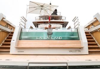 Super yacht charter LA LA LAND swimming pool