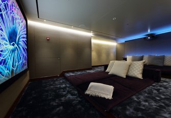 home cinema on megayacht planet nine