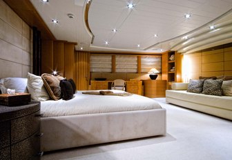 master suite on board charter yacht KIJO 