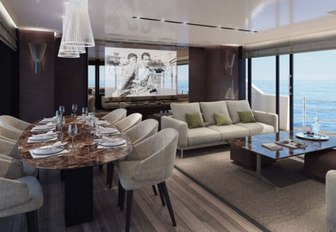 luxury yacht noor ii main salon