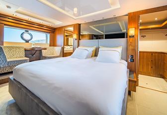 Charter yacht BLACK MAMBA master cabin with central berth