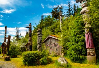 the totem park in Alaska that is a popular tourist destination especially with luxury yacht charter guests