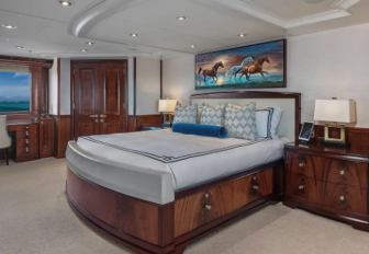 Charter yacht AVALON master cabin overview