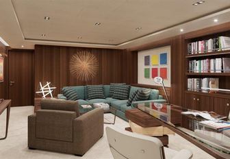 Charter yacht PLANET NINE interior seating area