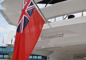 sunseeker yacht lined up in the Vieux Port for the Cannes Yachting Festival 2018