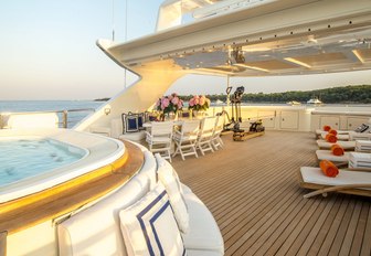 The Jacuzzi and sundeck of superyacht MISCHIEF 