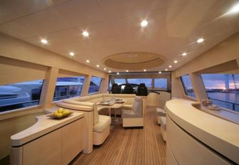 The main salon of luxury yacht Level 8