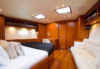 timeless and elegantly styled master suite aboard charter yacht RAPTURE