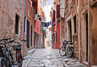Colorful side streets in Croatia
