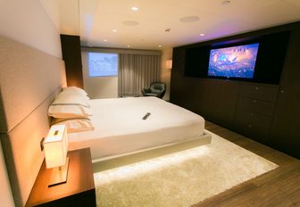 minimalist master suite aboard superyacht SAHANA 