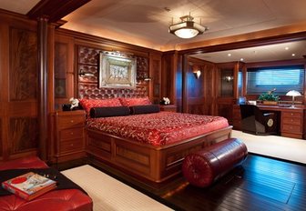 Art Deco style master suite aboard superyacht TIARA
