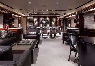 Main salon on luxury yacht W