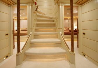 Staircase in motor yacht PLATINUM