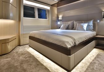elegant stateroom aboard charter yacht ONEWORLD