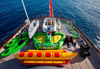 The tenders and toys available whilst chartering luxury yacht Maltese Falcon