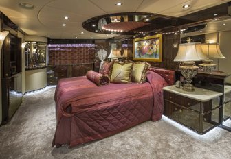 opulent master suite on board motor yacht ‘Lady Bee’