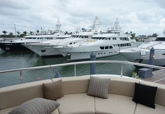 superyachts at the Miami Yacht Show @ Collins Avenue