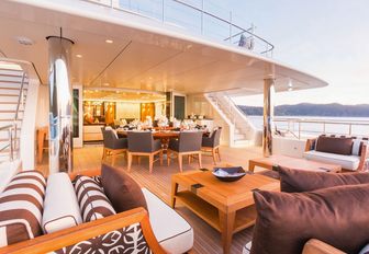 alfresco decks on luxury charter yacht