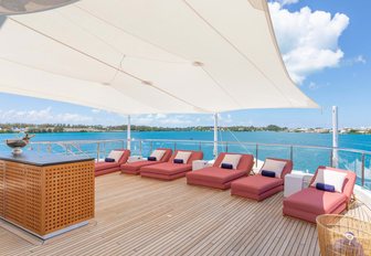 expansive deck area onboard superyacht B2